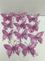 BUTTERFLY DECOATION CLIP 11 PIECES