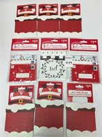 9 PC HOLIDAYTIME GIFT CARD HOLDERS