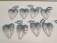 8PC HOLIDAYTIME ANGEL WING ORNAMENTS