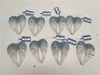 8PC HOLIDAYTIME ANGEL WING ORNAMENTS
