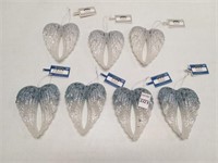 7PC HOLIDAYTIME ANGEL WING ORNAMENTS