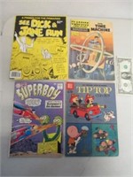 Vintage 10-15 Cent Comic Books & See Dick &