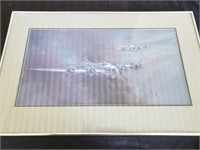 Airplane picture 19x30" frame is broken