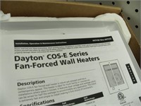 DAYTON COS-E Fan Forced Wall Heater 447V32