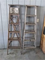 Pair Of Wooden 6' Ladders
