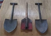 3x Military Style Shovels