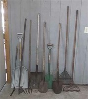 10x  Assorted Yard Tools
