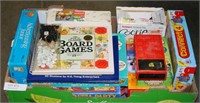 BOX OF ASSORTED BOARD GAMES & PUZZLES