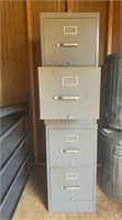 2x Two Drawer Hon Filing Cabinet