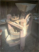 Vintage Wood And Iron Wine Press