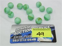Lot of Green/White Marbles
