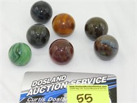 Lot of 7 Marbles