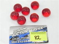 Lot of 7 Red Marbles
