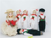 Lot of 6 Small Dolls