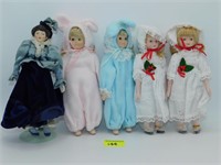 Lot of 5 Small Dolls