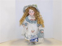 Porcelain Doll no markings 17 inches