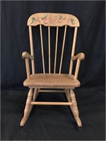 Child's Hand Painted Wooden Rocking Chair