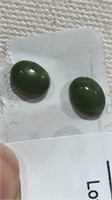 2 Cut Green Jade Gem Stones