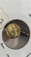1/2 gram 10k Plated Mini Faux Coin