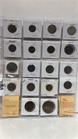 Sheet of Foreign Coins   3-5 Silver Coins