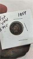 1859 First Year Issue of Indian Head Cent