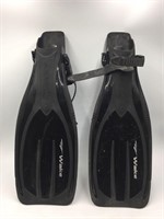 Black Rubber Diver Fins - Med