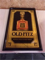 Old Fitz Framed Glass Sign