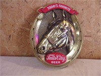Vintage Falls City Card Board Display Sign