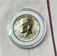 1964 Kennedy Half Dollar With Gold Trim