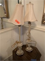 2PC TALL VTG LAMPS