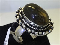 Costume Jewelry ring NWT with Tigereye Stone -