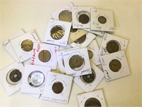 Lot of Foreign Coinage, Farr tokens and more in