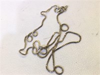 Sterling Silver Box Chain necklace - 17 in