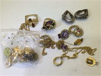 Lot of assorted Gold-Plated and Costume jewelry