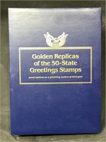 50 State Golden Replica Stamps Greeting Stamps