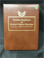 Golden Replica US Stamp Album - Mostly Complete