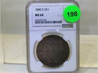 NGC MS-64 1880-S Morgan Silver Dollar