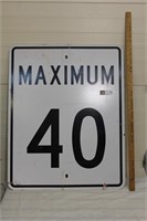 40 Km Sign