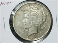 USA- 1922 silver dollar coin- Denver mint