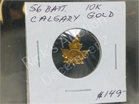 Canada- Calgary 56th Batt. 10K gold leaf