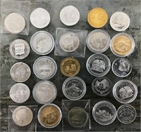 Group of local dollars & medallions (mostly AB)