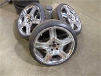 Four 19" rims & tires from early 2000s Mercedes C