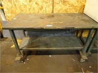 Rolling work table approx. 29" x 60"