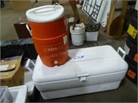 Large cooler & igloo drink cooler/dispenser