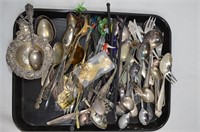 Misc Lot-Silverplated Flatware, Drink Stirrers,