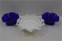 Misc Glassware Lot-Cobalt Blue Bowls &more