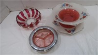 Glassware Lot-/Farberware Serving Dish, Cake Plate