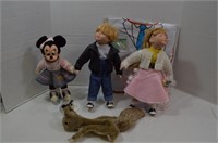 Doll Lot-Like New-Kissing Minnie Mouse&Squirrel