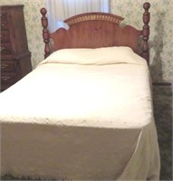 Bed- queen size - wood headboard  62" x 82"