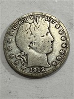 1912 s Barber Half Dollar - Low Mintage
